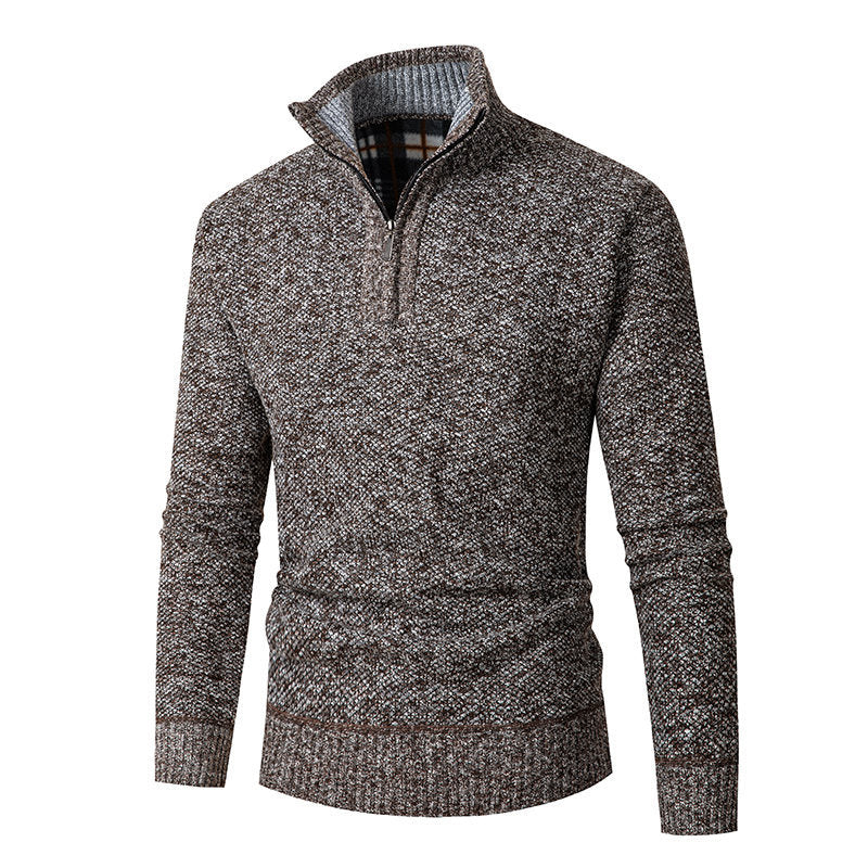 Men's Pullover High Neck Zipper Practical