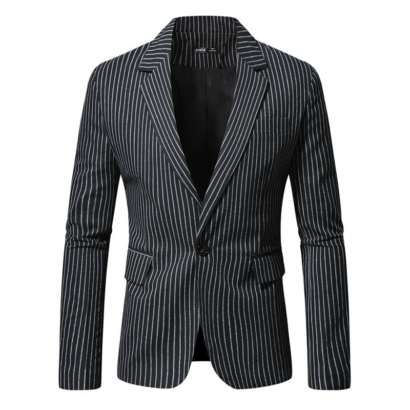 Men's Suit JacketModern Stripe Design
