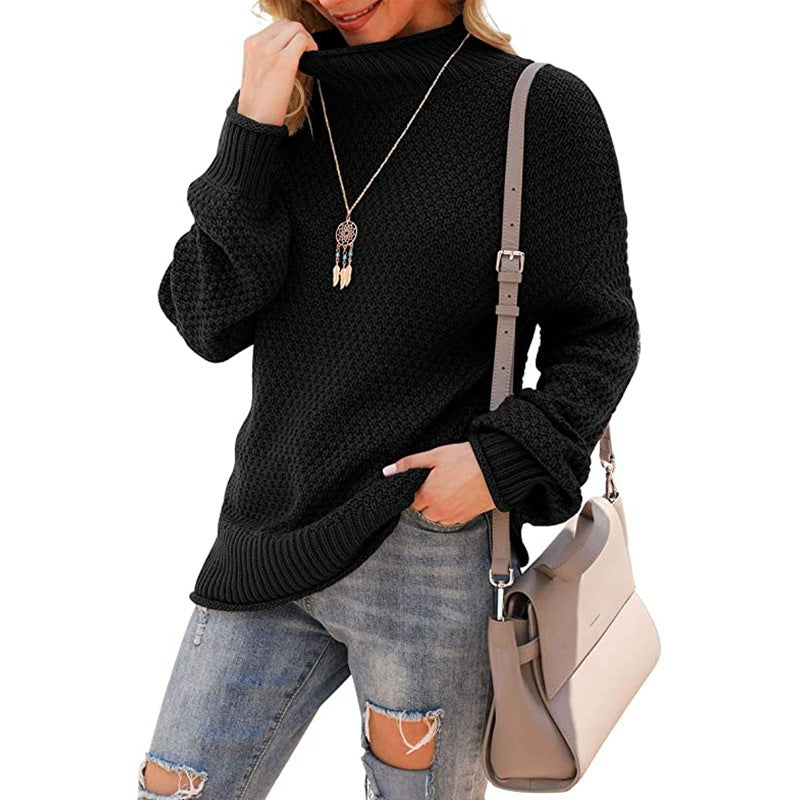 Comfortable Turtleneck Sweater Cozy Knit