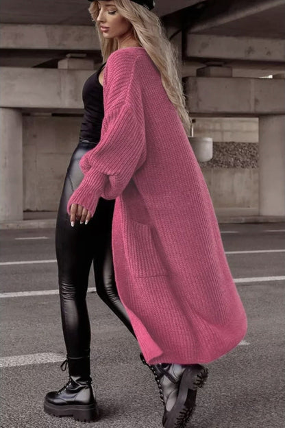 Women's Knitted Cardigan Oversized Casual With Pockets
