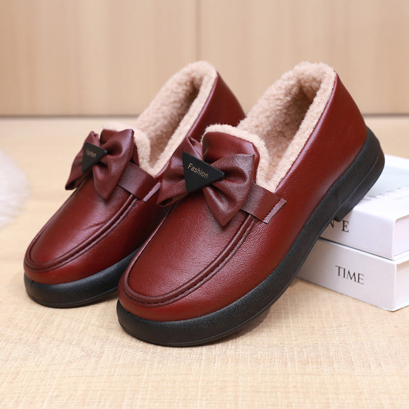 Women's Plush Bow Slippers Elegant