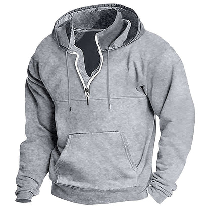 Herren Kapuzenpullover Bequem Reißverschluss - IdealeKleiden