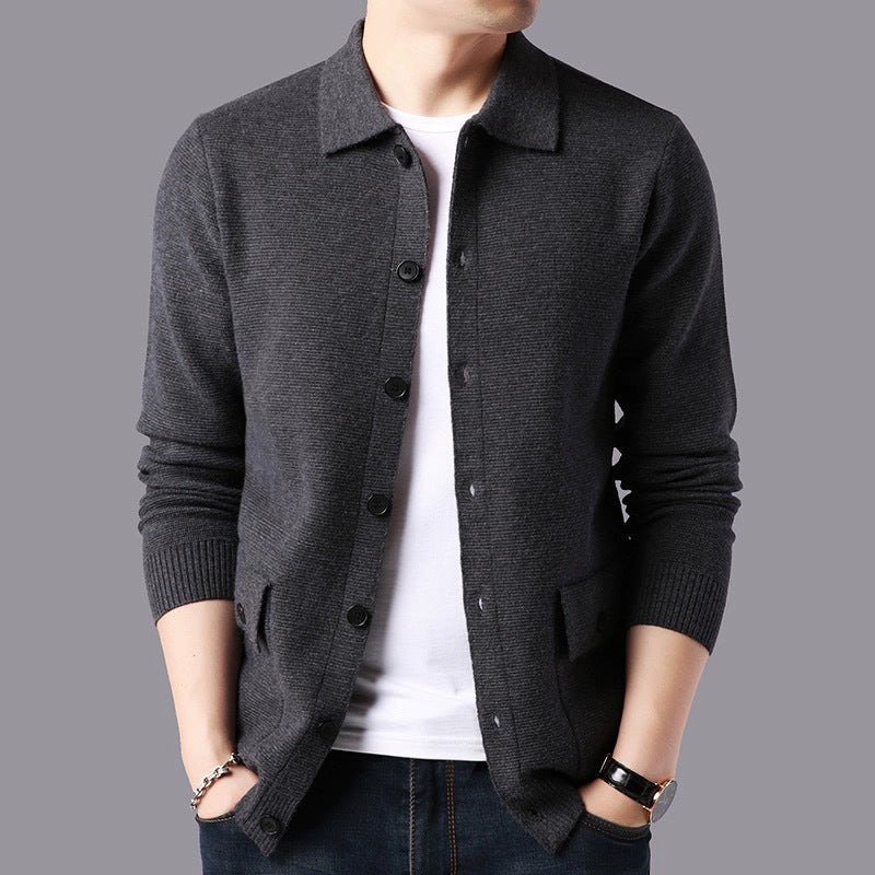 Men's Cardigan with Buttons and Pockets Practical