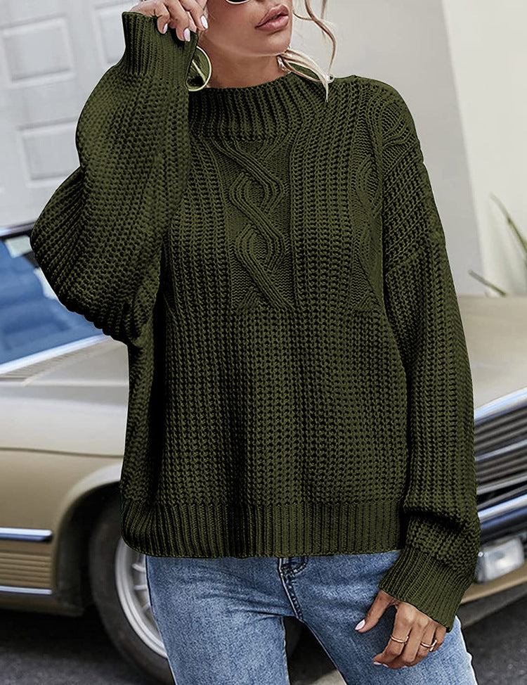 Women's Knitted Jumper Casual Round Neck Loose-fitting