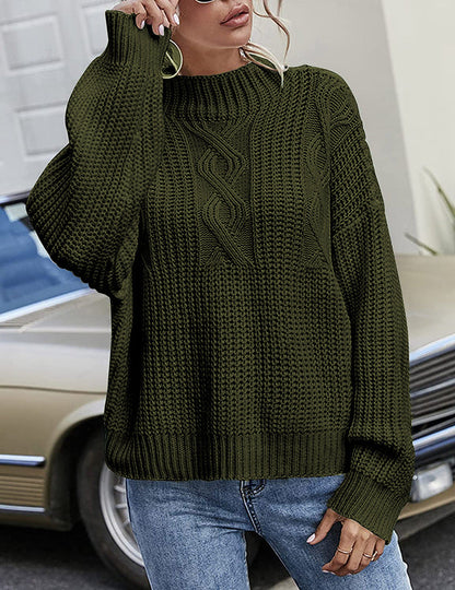 Women's Knitted Jumper Casual Round Neck Loose-fitting