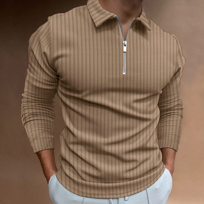 Men's Modern Polo Shirt Zipper Style