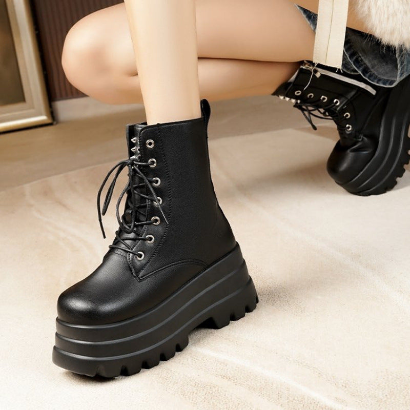 Women's High-Heel Boots Sturdy High-Heeled