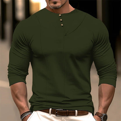 Elegantes Kleid Slim Fit Langärmlig Baumwolle - IdealeKleiden