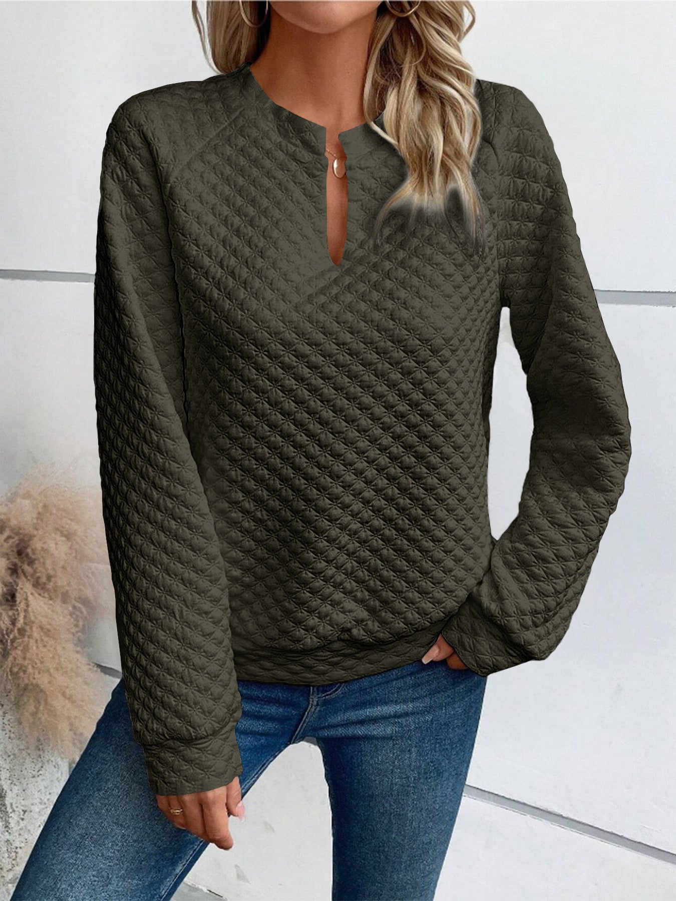 Women's Quilted Pullover Winter Warm Elegant