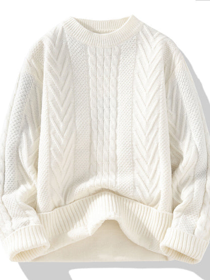 Herren Strickpullover Modern Rippmuster Elegantes Design