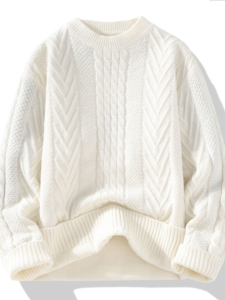 Herren Strickpullover Modern Rippmuster Elegantes Design