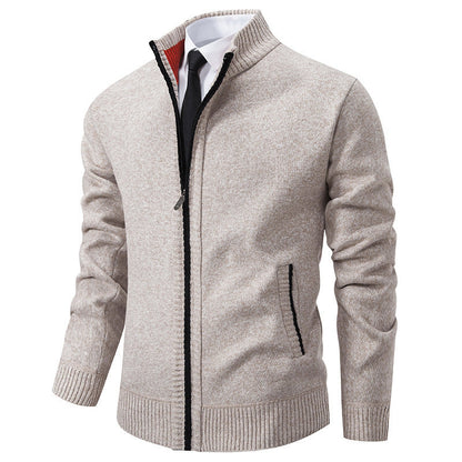 Men's Sports Jacket Stand-Up Collar Zipper Modern