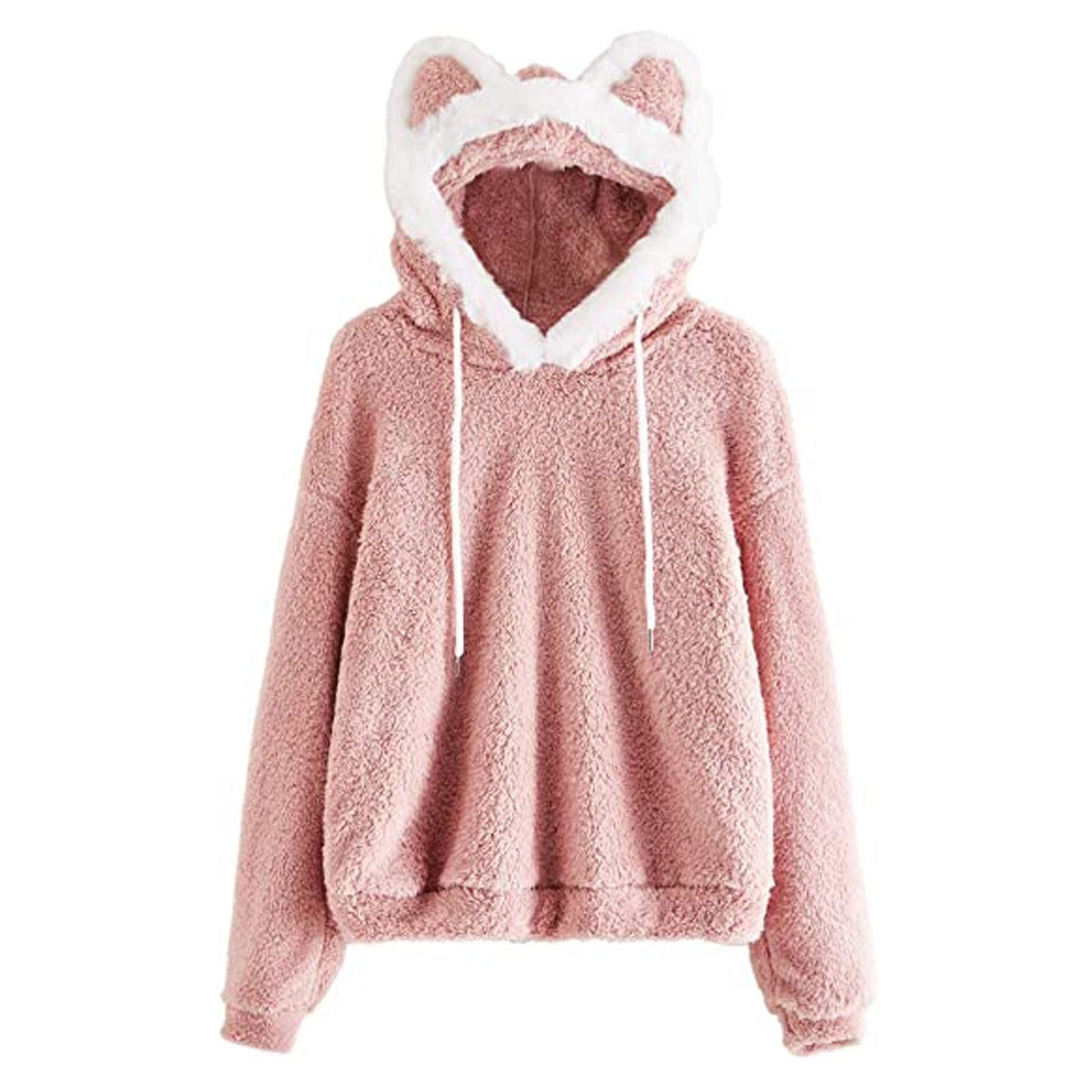 Women's Hoodie Cuddly Cat Face Cute