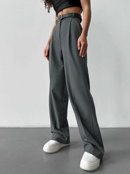 Women's High-Waisted Trousers Elegant Slim Fit