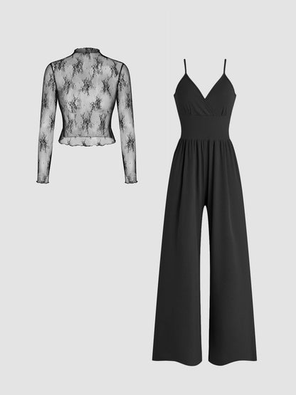 Women's Cocktail Jumpsuit Elegant Plus Size
