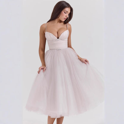 Elegant Women's Tulle Dress with Skirts