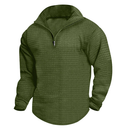 Herren Fleecepullover Modern Strukturiert Reißverschluss