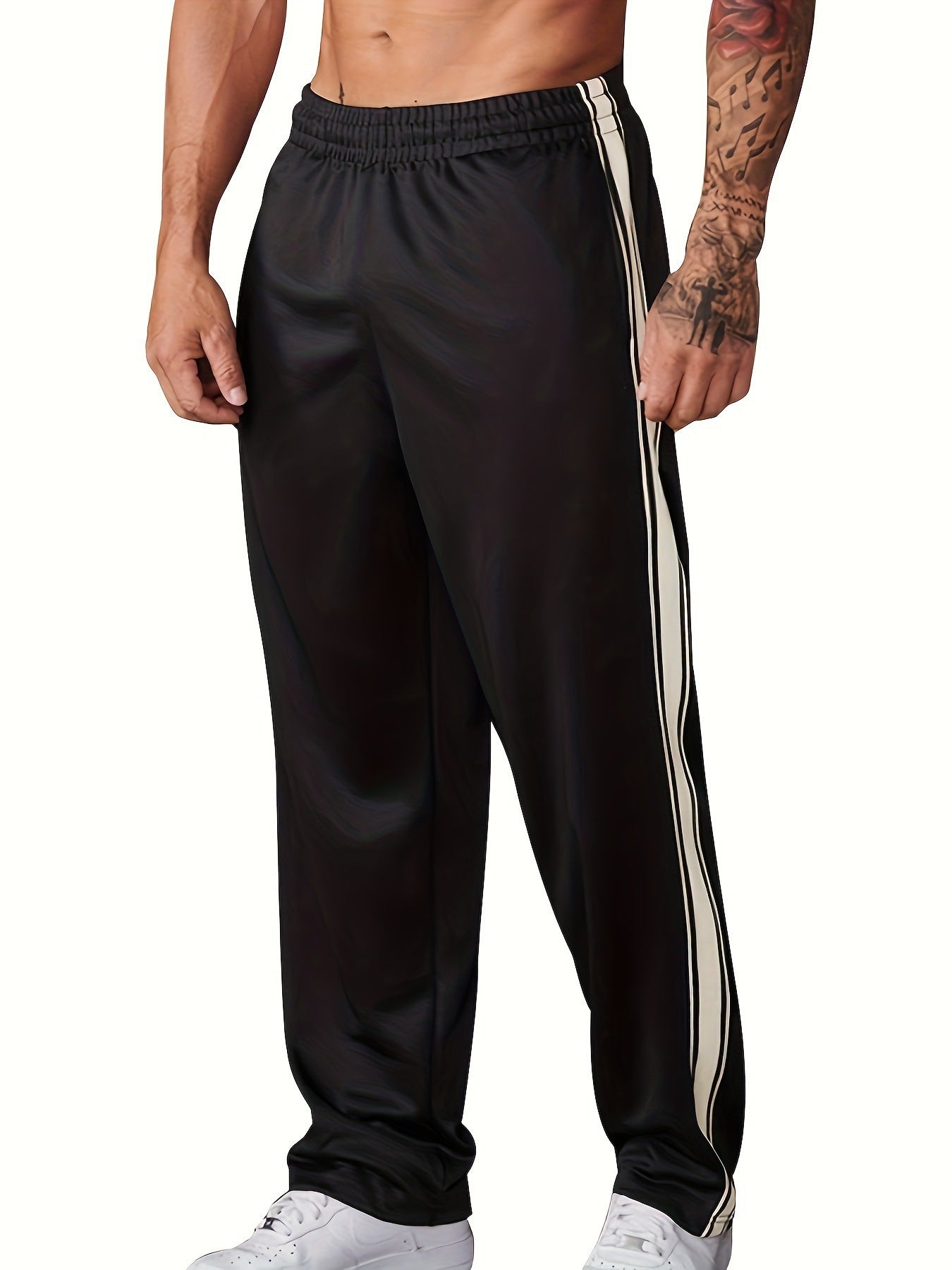 Men's Sports Pants with Side Stripe Modern Design
