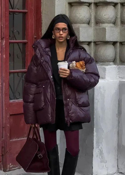 Stylish Plus Size Puffer Jacket Gloss