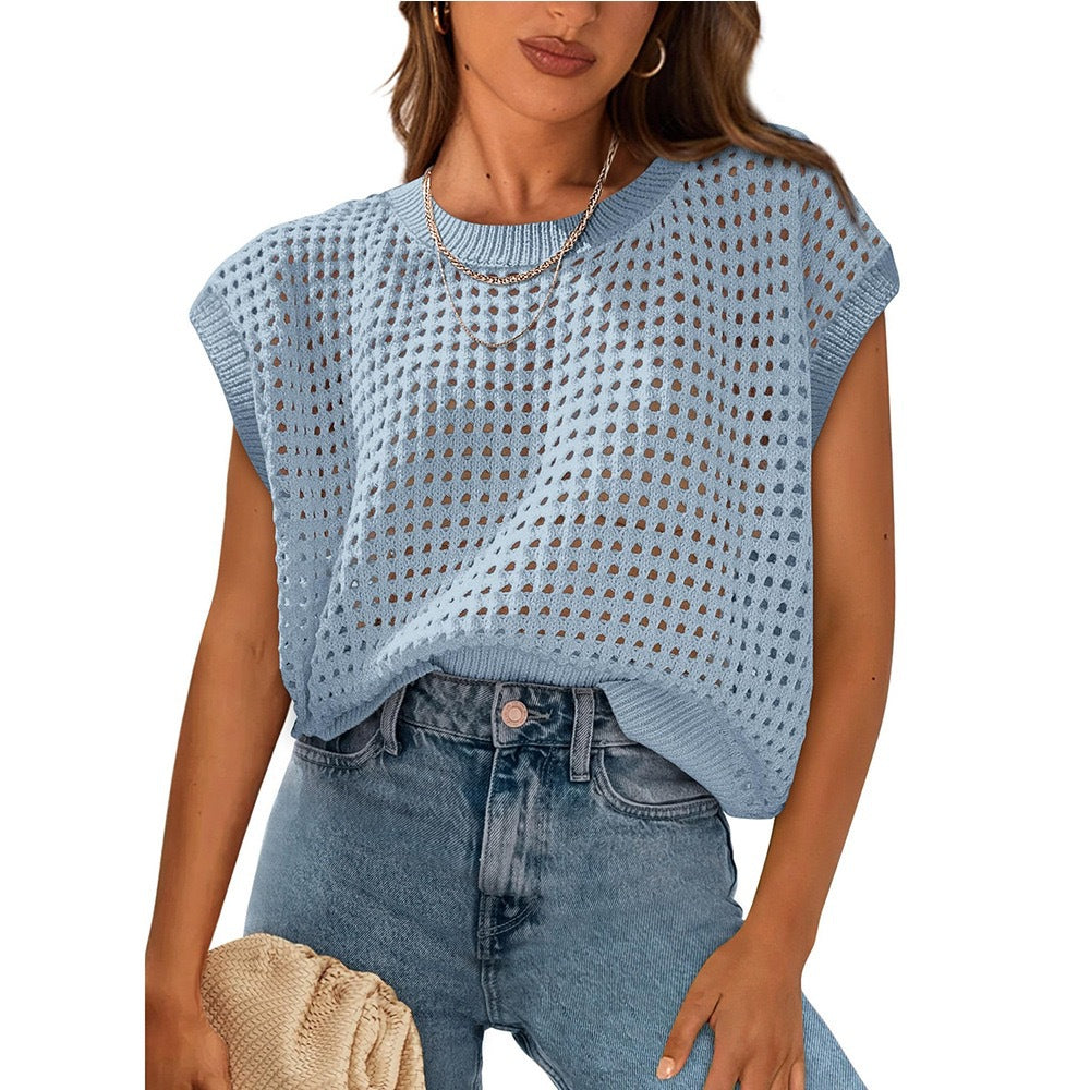 Damen Stricktop Lässig Luftig Sommer