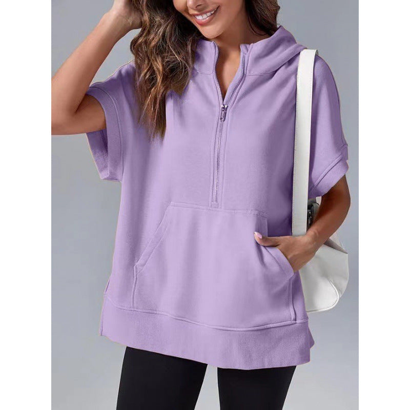 Women's Hooded Sweatshirt Casual With Pockets And Zipper