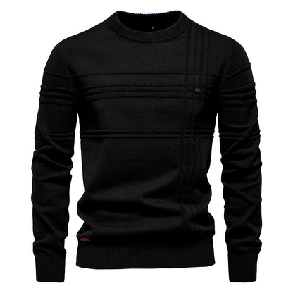 Men's Knitted Sweater Modern Textured Design Comfortable Fit