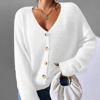 Women's Soft Knit Casual Gold Cardigan