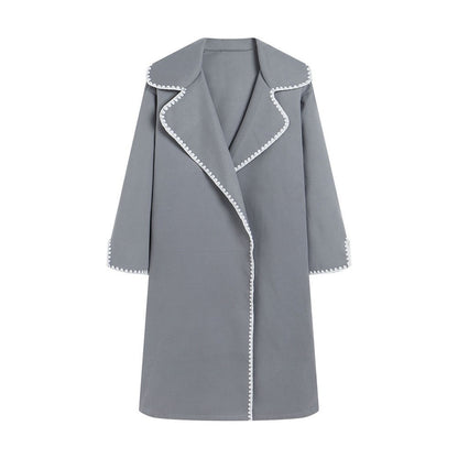 Large Oversized Wool Windbreaker Jacket