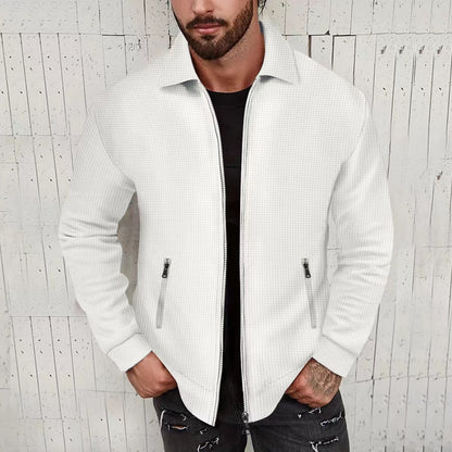 Men's Modern Structured Cardigan Optimal Zipper
