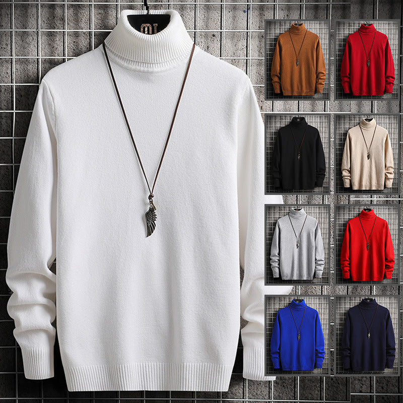 Men's Wool Turtleneck Sweater Elegant Modern