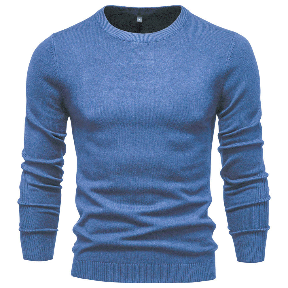 Men's Round Neck Cotton Sweater Elegant Design