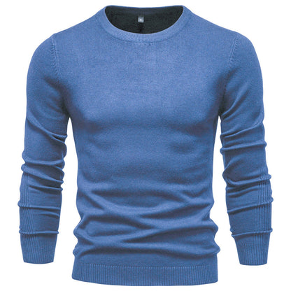 Men's Round Neck Cotton Sweater Elegant Design
