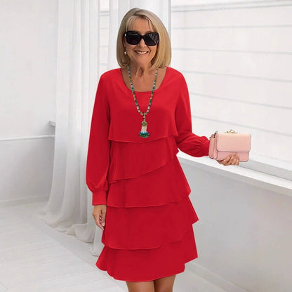 Women's Maxi Dress Elegant Flowing Long-Sleeved