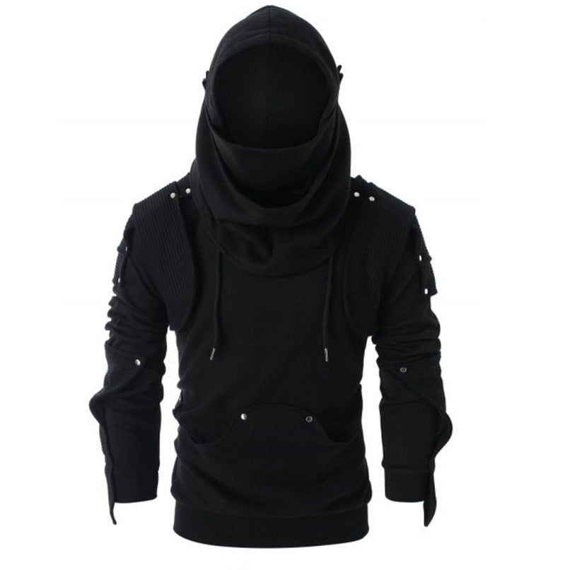 Herren Hoodie Modern Kragen Praktische Taschen - IdealeKleiden