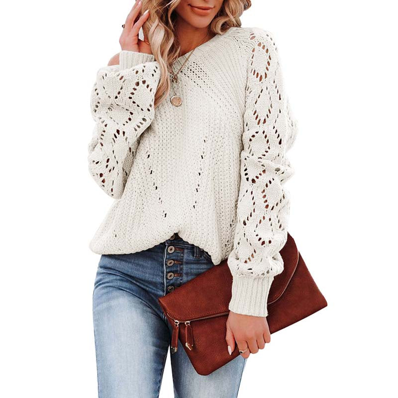 Stylish Sweaters for Women | Elegant Hollow-Knit Sweater