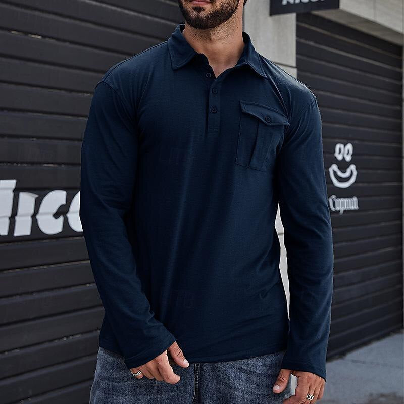 Men's Shirt Long Sleeve Modern Style