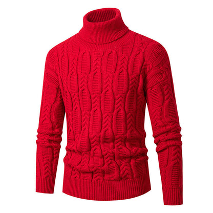Men's Turtleneck Sweater Textured Elegant Design