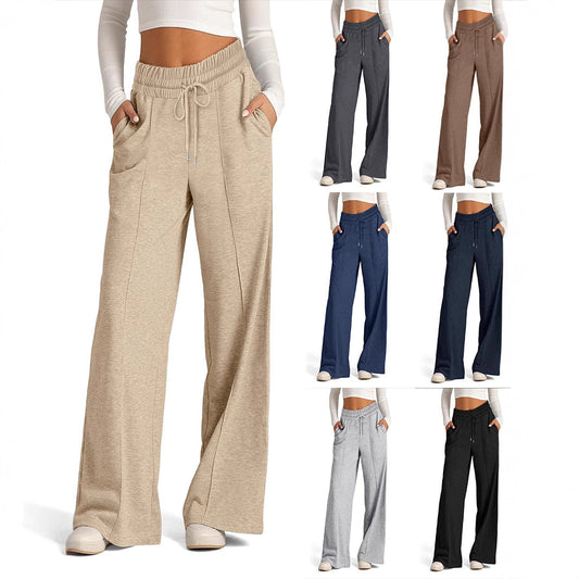 Damen Jogginghosen Bequem Elastisch Mit Taschen - IdealeKleiden