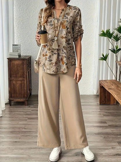 Damenbluse Elegant Floral Sommer