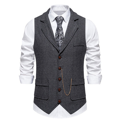 Men's Houndstooth Vest Elegant Design