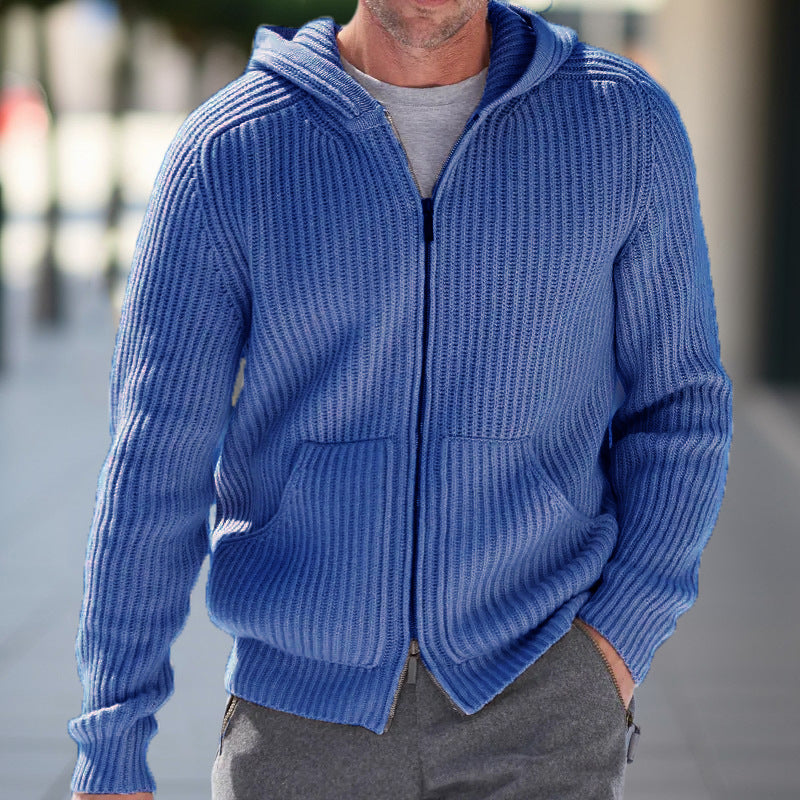 Men's Cardigan Hooded Warm Plus Size