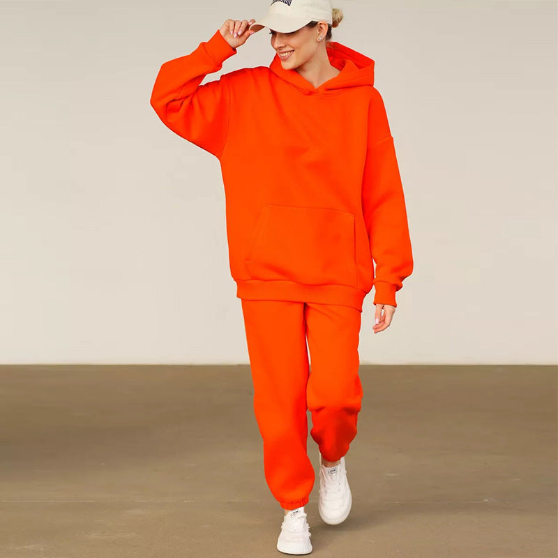 Women's Tracksuit Comfortable Hood Pockets