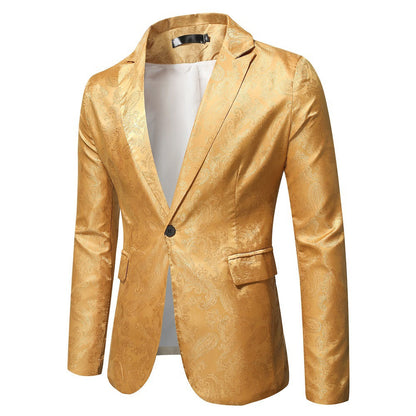 Men's Paisley Pattern Blazer Elegant Slim Fit