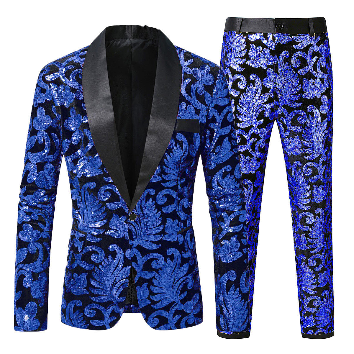 Men's Glitter Suit Set Elegant Evening Wear