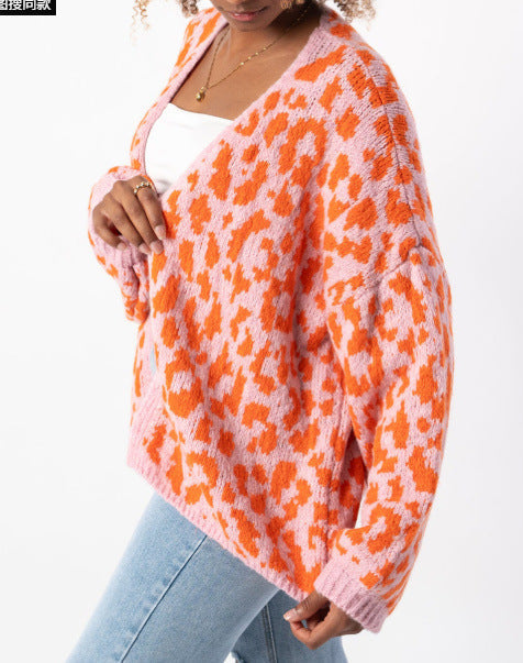 Women's Cardigan Leopard Print Trendy Style