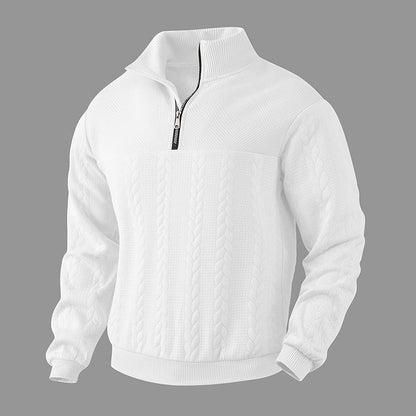 Men's Knitted Sweater Modern High Collar Zipper