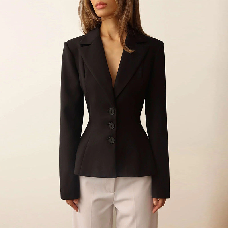 Frauen Blazer Elegant Schnitt Geschäftlich - IdealeKleiden
