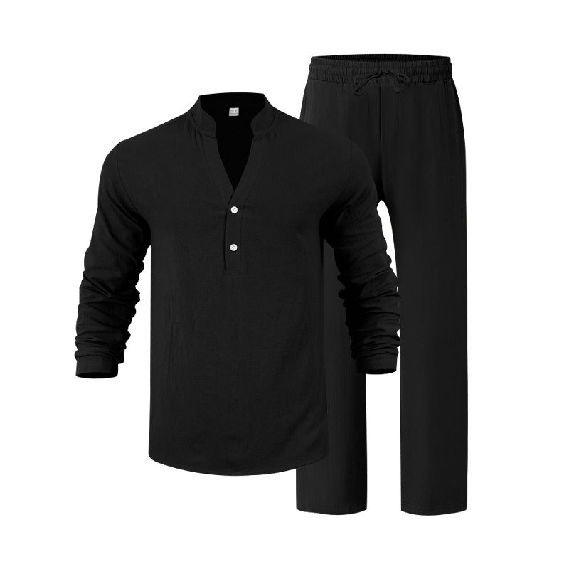 Men's Homewear Set Comfortable Elegant Long