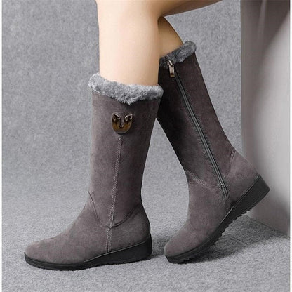 Elegant winter boots with fur trim