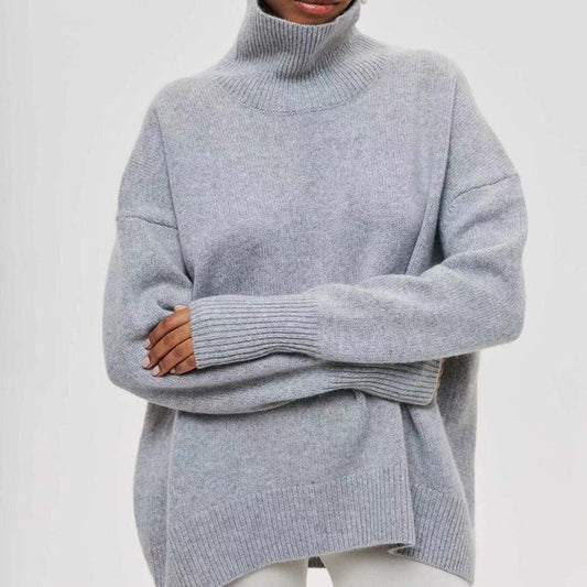 Damen Oversized Pullover Weich Struktur - IdealeKleiden